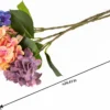 Blue and purple hydrangea stems shown with approximate length KAMMAK 8KPFZH004 home decor product shape and proportion detail image 3