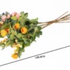 Mixed artificial rose bouquet laid flat with approximate length KAMMAK 8KPFZH005 home decor product shape and proportion detail image 3
