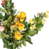 Close view of yellow pink and orange artificial rose blooms KAMMAK 8KPFZH005 home decor product close-up material texture detail image 4