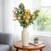 Colorful long-stem flower arrangement in a cream table vase KAMMAK 8KPFZH005 home decor product scale and proportion view image 6