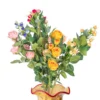 Colorful artificial rose bouquet with mixed accent flowers KAMMAK 8KPFZH005 home decor product front view for product display
