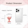 Short-stem ceramic tea cup dimensions and 1.76 oz capacity KAMMAK 7KPSP692N+693N ceramic cup and saucer side angle view showing silhouette