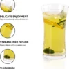 Tall clear Collins glass showing flared rim and thick round base KAMMAK 7KPSP776N home decor product shape and proportion detail image 3