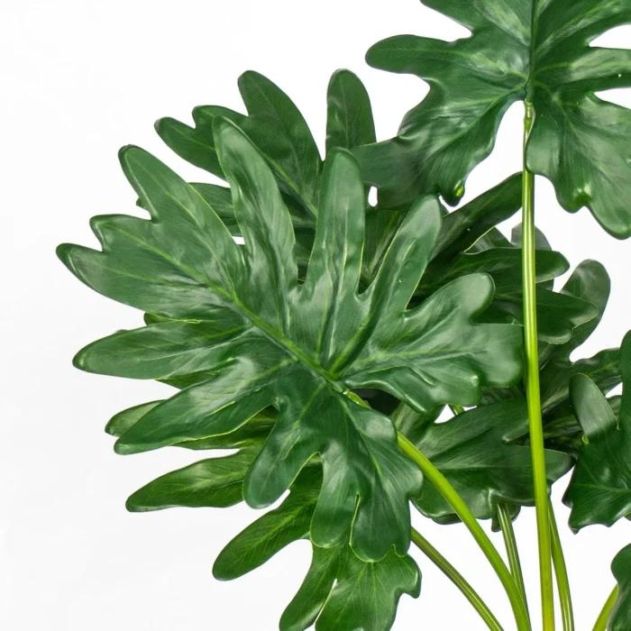 Close view of textured dark green split leaves KAMMAK 8KPFZH003 home decor product close-up material detail image 4