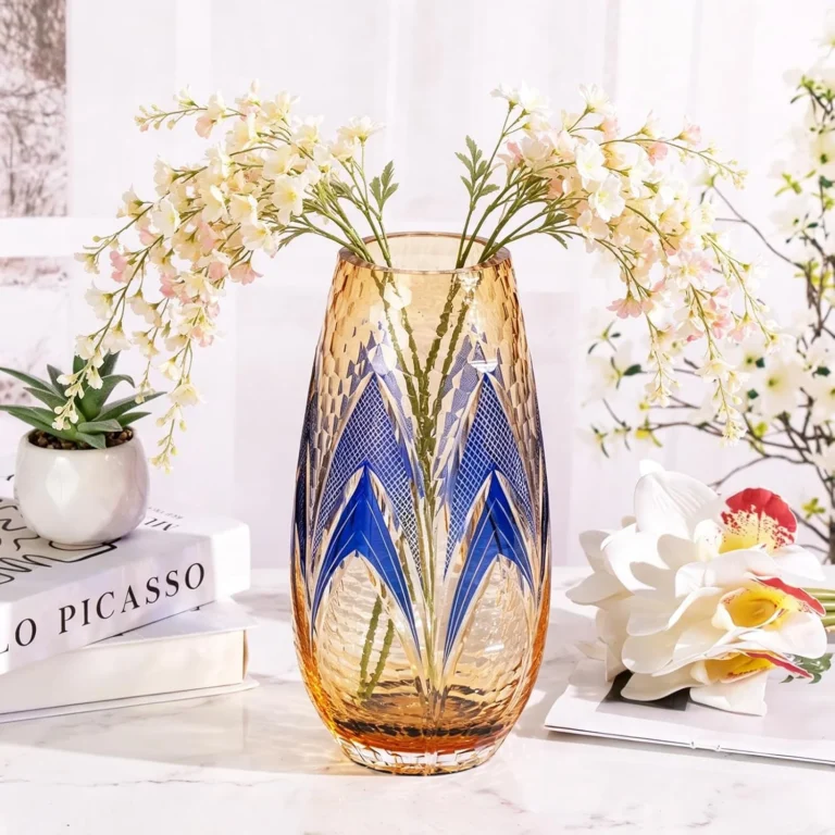KAMMAK Hand-Blown Colored Glass Vase, 2.7"L x 2.6"W x 9.1"H – 8HPCM009 – product image 3