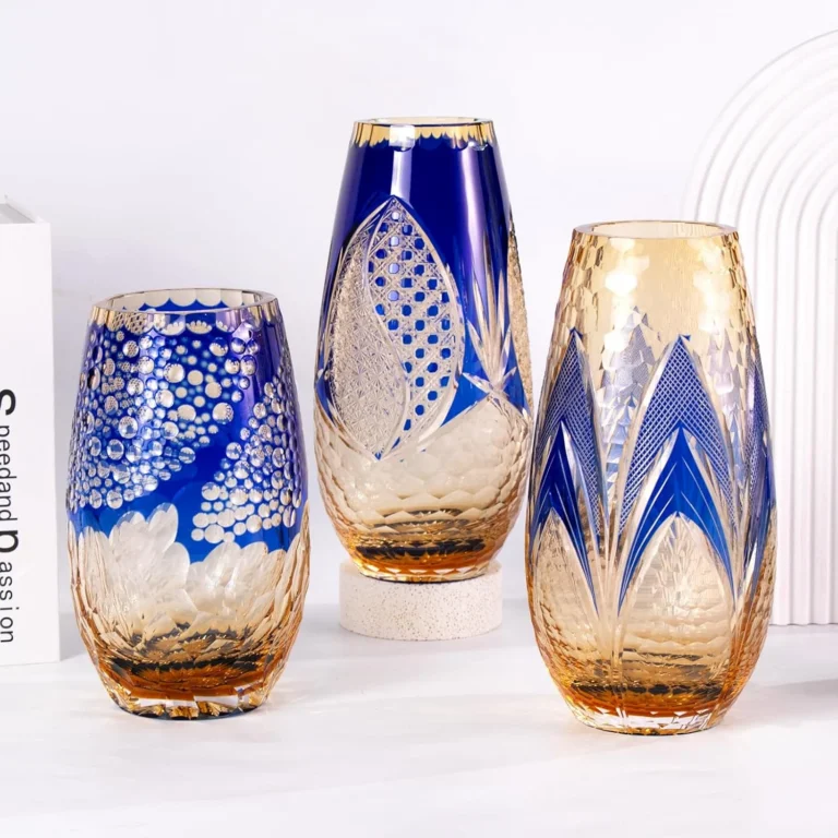 KAMMAK Hand-Blown Colored Glass Vase, 2.7"L x 2.6"W x 9.1"H – 8HPCM009 – product image 4