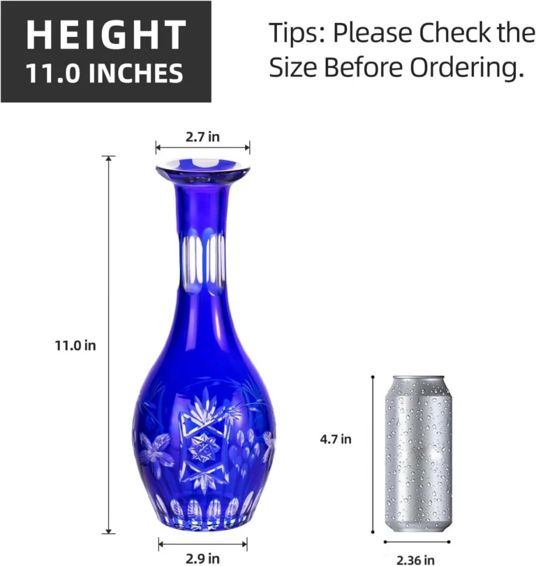 KAMMAK Hand-Blown Colored Glass Vase, 2.9"L x 2.7"W x 11"H – 8HPCM021 – product image 2