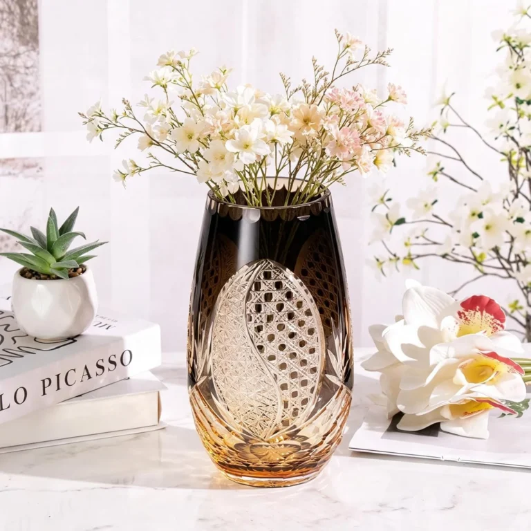 KAMMAK Hand-Blown Colored Glass Vase, 3.2"L x 2.7"W x 8.2"H – 8HPCM007 – product image 3
