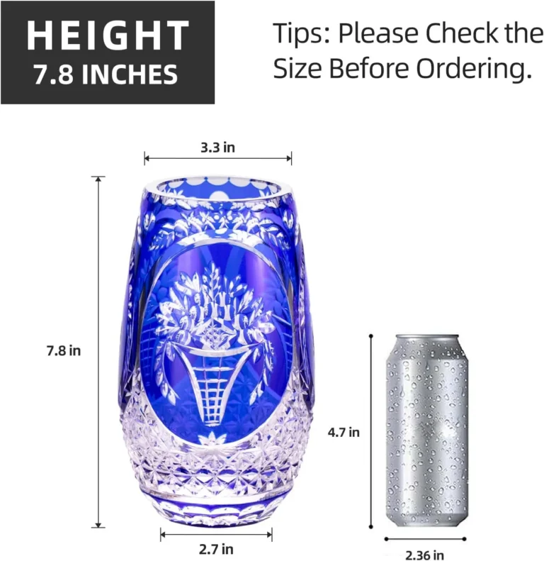 KAMMAK Hand-Blown Colored Glass Vase, 3.3"L x 2.7"W x 7.8"H – 8HPCM005 – product image 2
