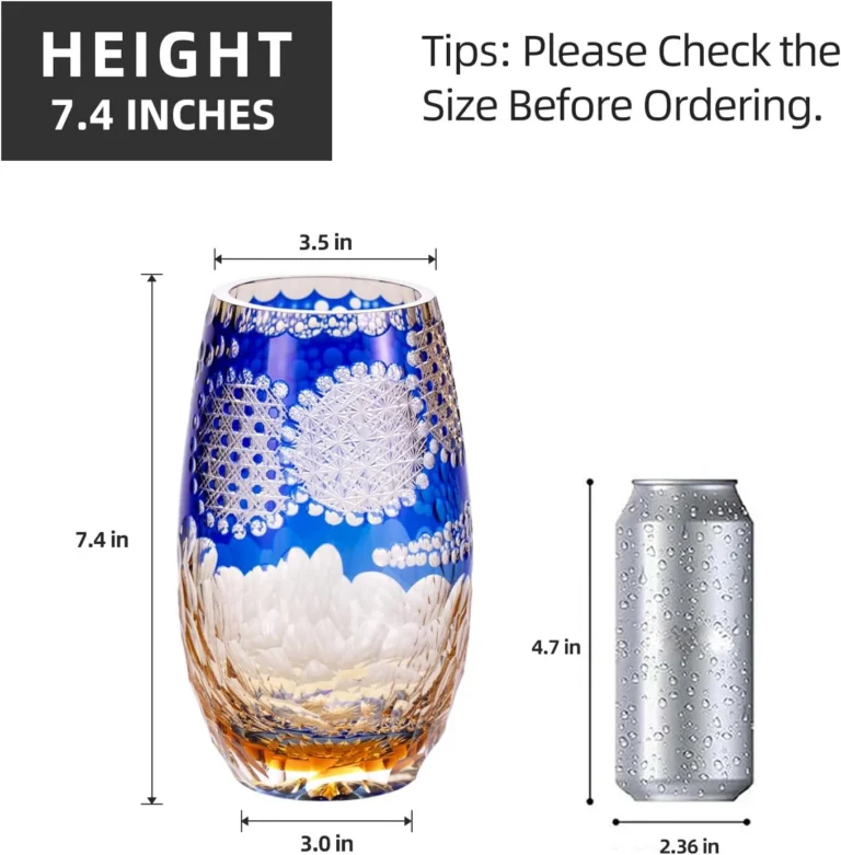 KAMMAK Hand-Blown Colored Glass Vase, 3.5"L x 3"W x 7.4"H – 8HPCM019 – product image 2