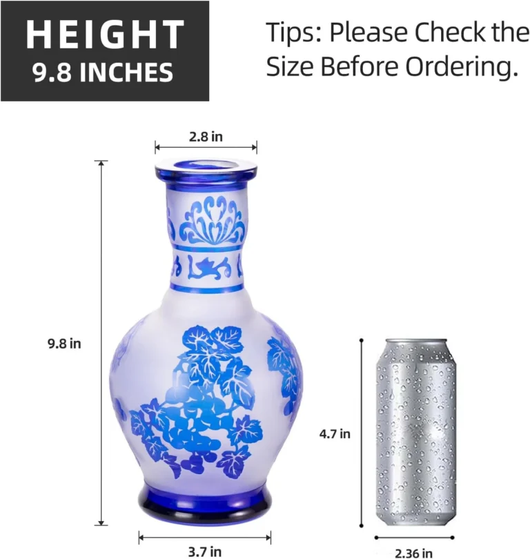 KAMMAK Hand-Blown Colored Glass Vase, 3.7"L x 2.8"W x 9.8"H – 8HPCM010 – product image 2