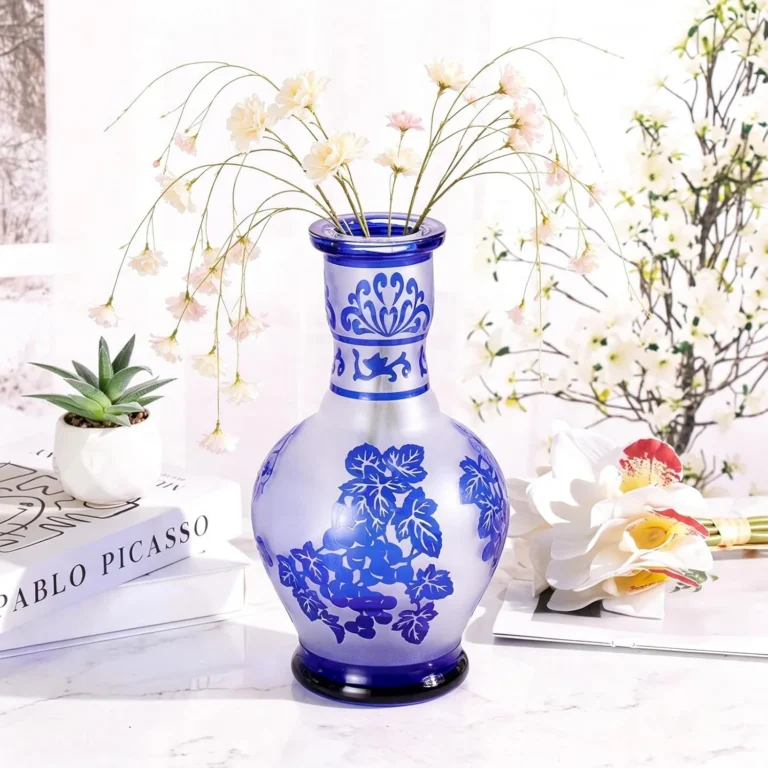 KAMMAK Hand-Blown Colored Glass Vase, 3.7"L x 2.8"W x 9.8"H – 8HPCM010 – product image 3