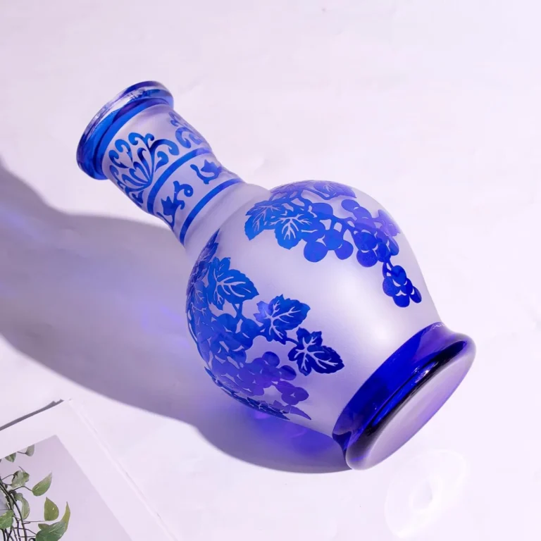 KAMMAK Hand-Blown Colored Glass Vase, 3.7"L x 2.8"W x 9.8"H – 8HPCM010 – product image 4