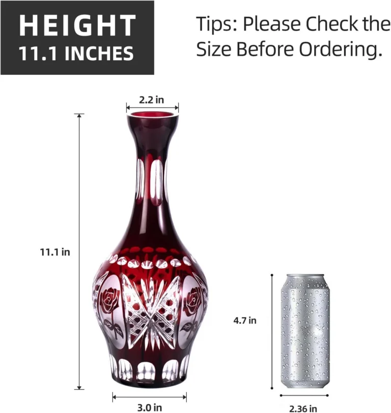 KAMMAK Hand-Blown Colored Glass Vase, 3"L x 2.2"W x 11.1"H – 8HPCM022 – product image 2