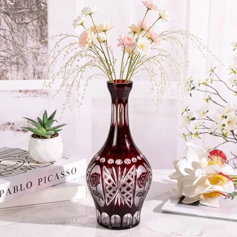 KAMMAK Hand-Blown Colored Glass Vase, 3"L x 2.2"W x 11.1"H – 8HPCM022 – product image 3