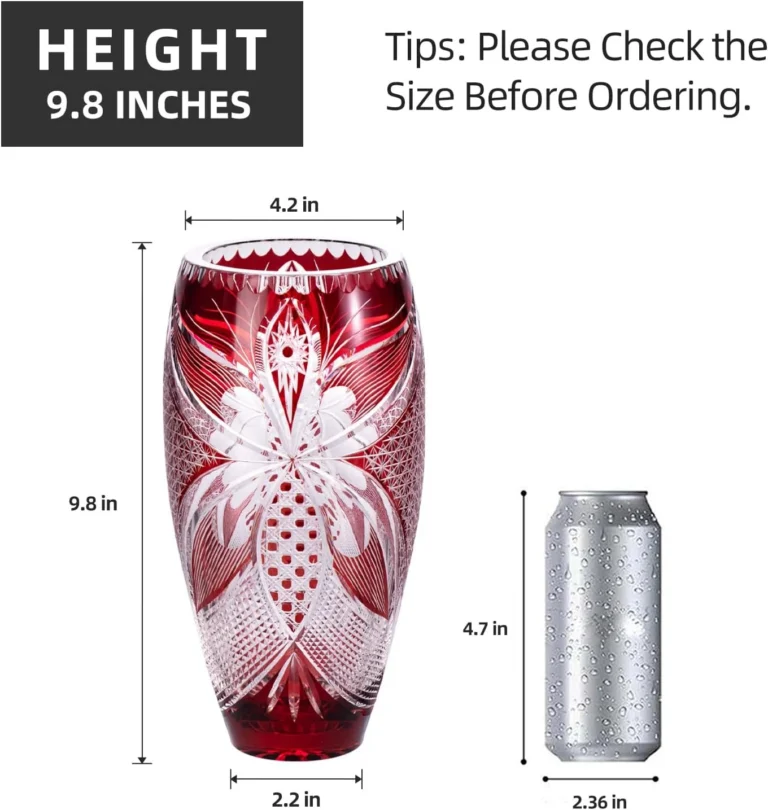 KAMMAK Hand-Blown Colored Glass Vase, 4.2"L x 2.2"W x 9.8"H – 8HPCM006 – product image 2