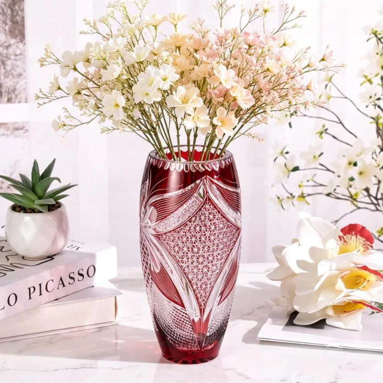 KAMMAK Hand-Blown Colored Glass Vase, 4.2"L x 2.2"W x 9.8"H – 8HPCM006 – product image 3