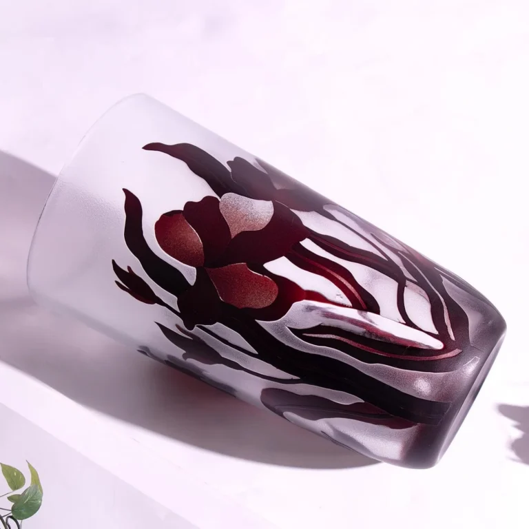 KAMMAK Hand-Blown Colored Glass Vase, 4.4"L x 2.9"W x 7.9"H – 8HPCM024 – product image 4