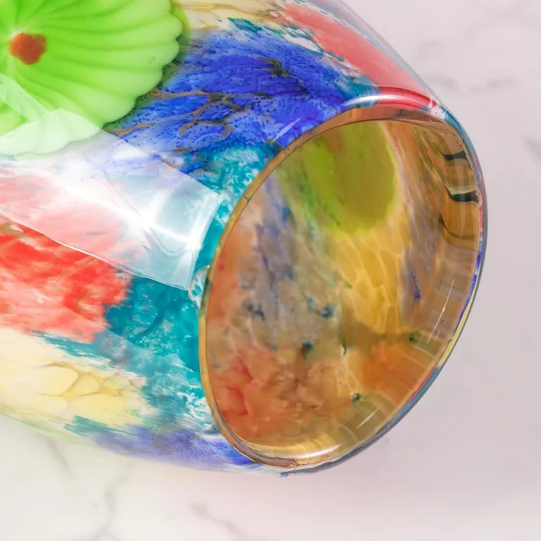 KAMMAK Hand-Blown Colored Glass Vase, 4.5"L x 3.5"W x 13.4"H – 8HPHL041 – product image 5