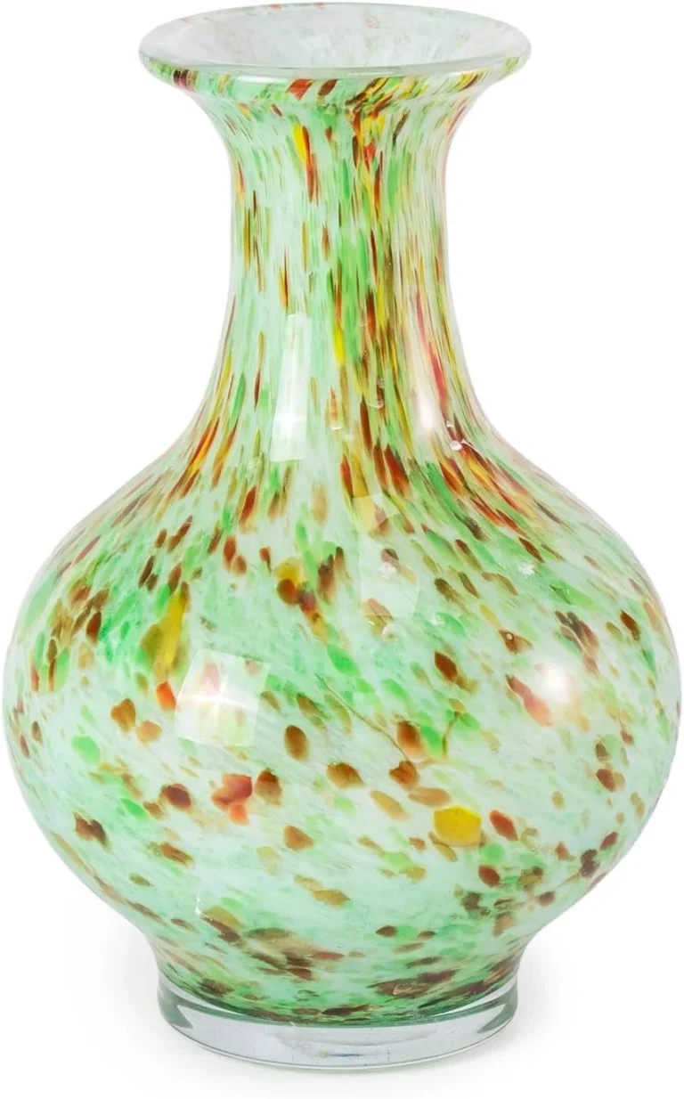 KAMMAK Hand-Blown Colored Glass Vase, 4.5"L x 4.2"W x 11.8"H – 8HPHL030 – product image 1