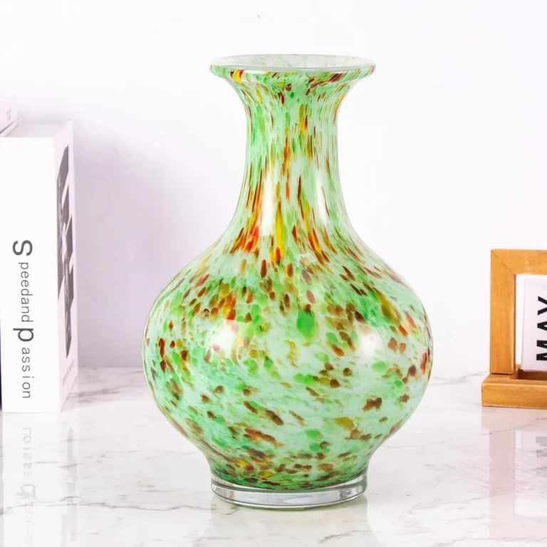 KAMMAK Hand-Blown Colored Glass Vase, 4.5"L x 4.2"W x 11.8"H – 8HPHL030 – product image 4