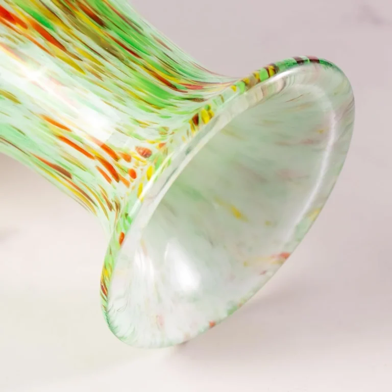 KAMMAK Hand-Blown Colored Glass Vase, 4.5"L x 4.2"W x 11.8"H – 8HPHL030 – product image 5