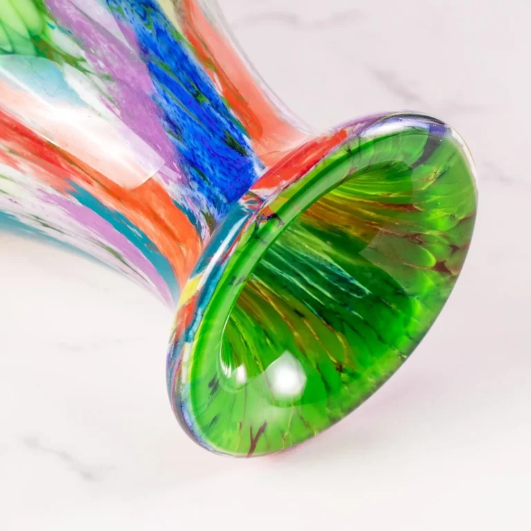 KAMMAK Hand-Blown Colored Glass Vase, 4.8"L x 4.7"W x 13.7"H – 8HPHL036 – product image 5