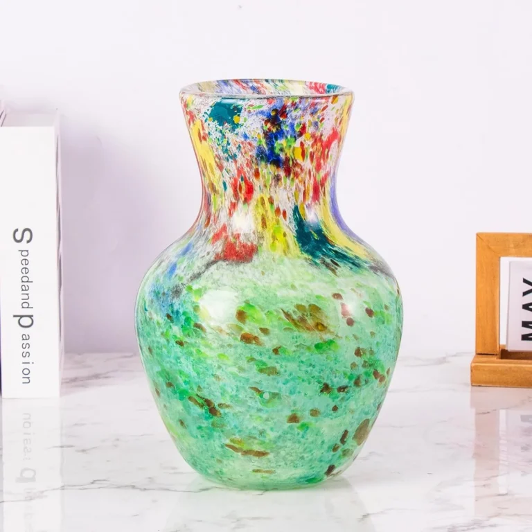 KAMMAK Hand-Blown Colored Glass Vase, 4.9"L x 3.5"W x 10.8"H – 8HPHL049 – product image 4