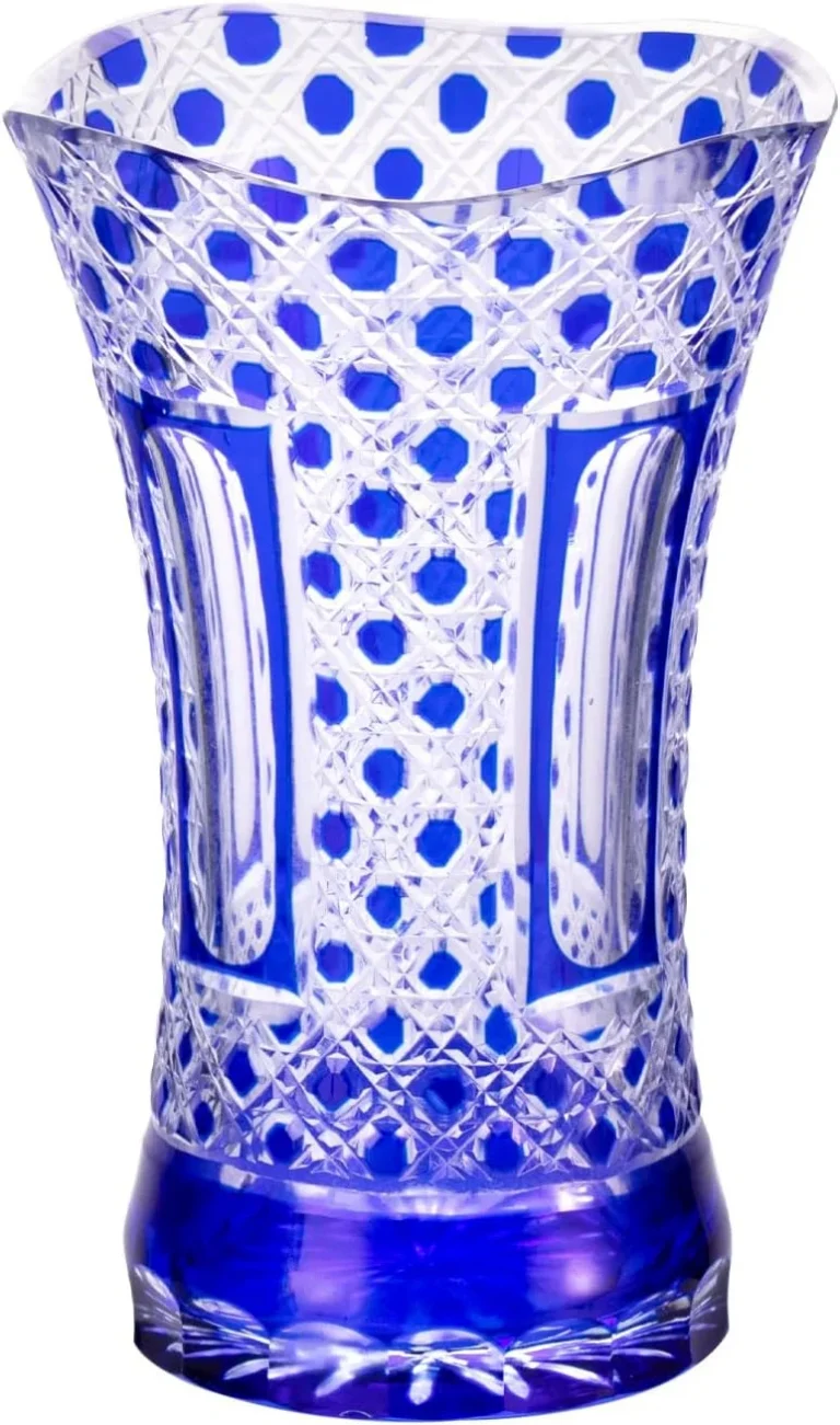KAMMAK Hand-Blown Colored Glass Vase, 5.3"L x 3.7"W x 8.3"H – 8HPCM011 – product image 1