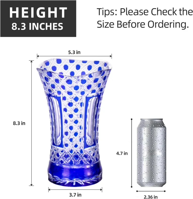 KAMMAK Hand-Blown Colored Glass Vase, 5.3"L x 3.7"W x 8.3"H – 8HPCM011 – product image 2