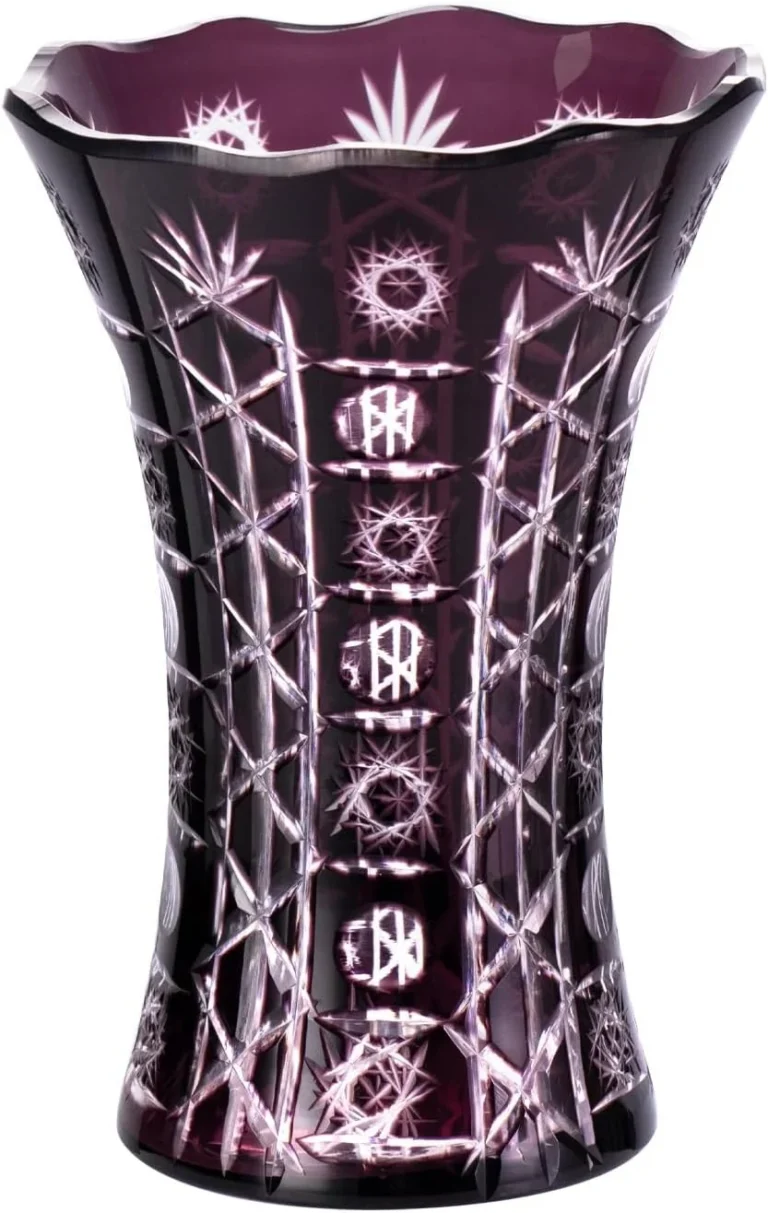 KAMMAK Hand-Blown Colored Glass Vase, 5.5"L x 4"W x 8"H – 8HPCM012 – product image 1