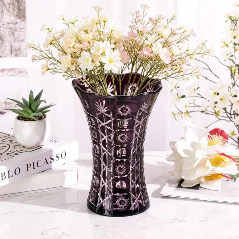 KAMMAK Hand-Blown Colored Glass Vase, 5.5"L x 4"W x 8"H – 8HPCM012 – product image 3