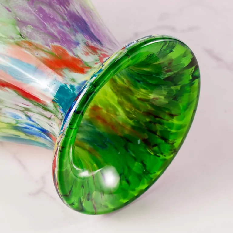 KAMMAK Hand-Blown Colored Glass Vase, 5.7"L x 3.5"W x 12.7"H – 8HPHL038 – product image 5