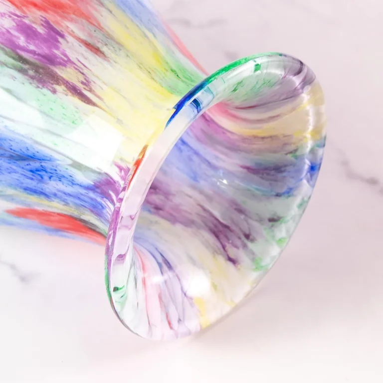 KAMMAK Hand-Blown Colored Glass Vase, 5.8"L x 3.7"W x 13.4"H – 8HPHL027 – product image 5