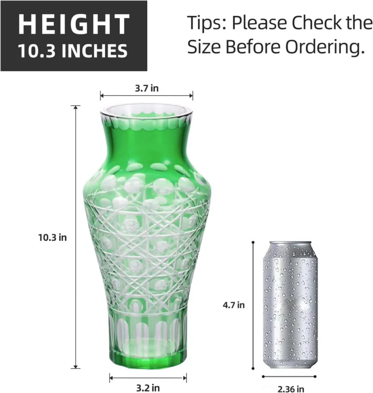 KAMMAK Hand-Blown Colored Glass Vase, 6.1"L x 3.7"W x 13.6"H – 8HPCM003 – product image 2