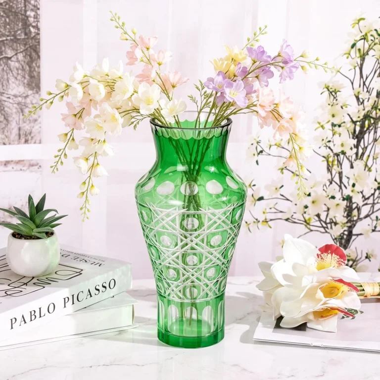 KAMMAK Hand-Blown Colored Glass Vase, 6.1"L x 3.7"W x 13.6"H – 8HPCM003 – product image 3