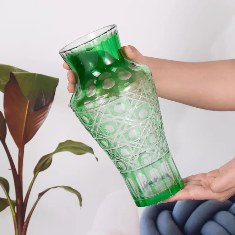 KAMMAK Hand-Blown Colored Glass Vase, 6.1"L x 3.7"W x 13.6"H – 8HPCM003 – product image 4