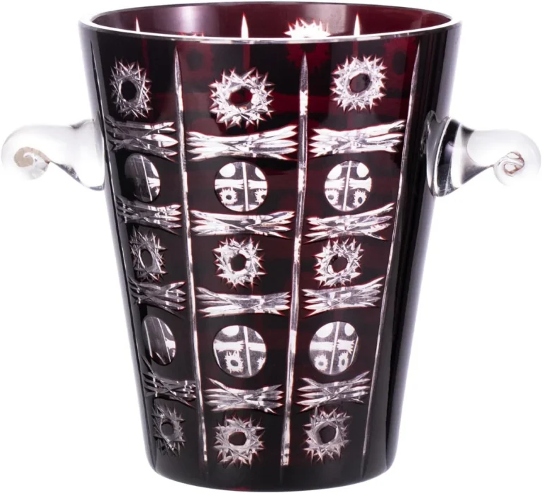 KAMMAK decorative Colored Glass Vase, 6.8"L x 4.4"W x 8.2"H – 8HPCM013 – product image 1