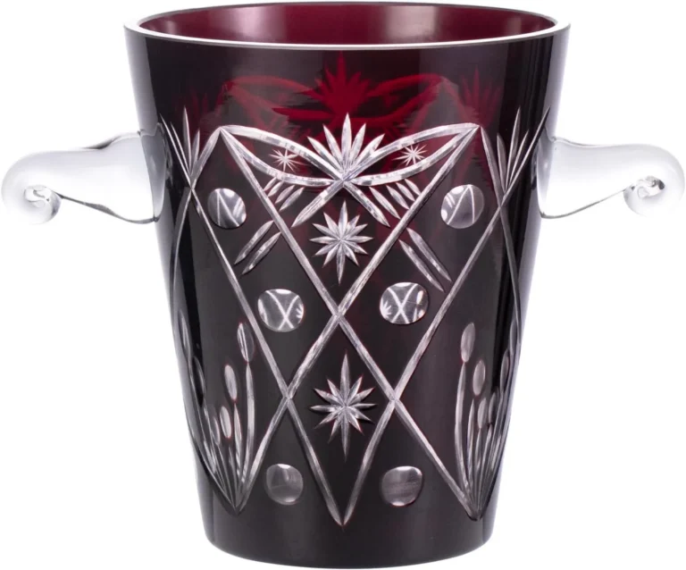 KAMMAK decorative Colored Glass Vase, 6.8"L x 4.4"W x 8.2"H – 8HPCM016 – product image 1