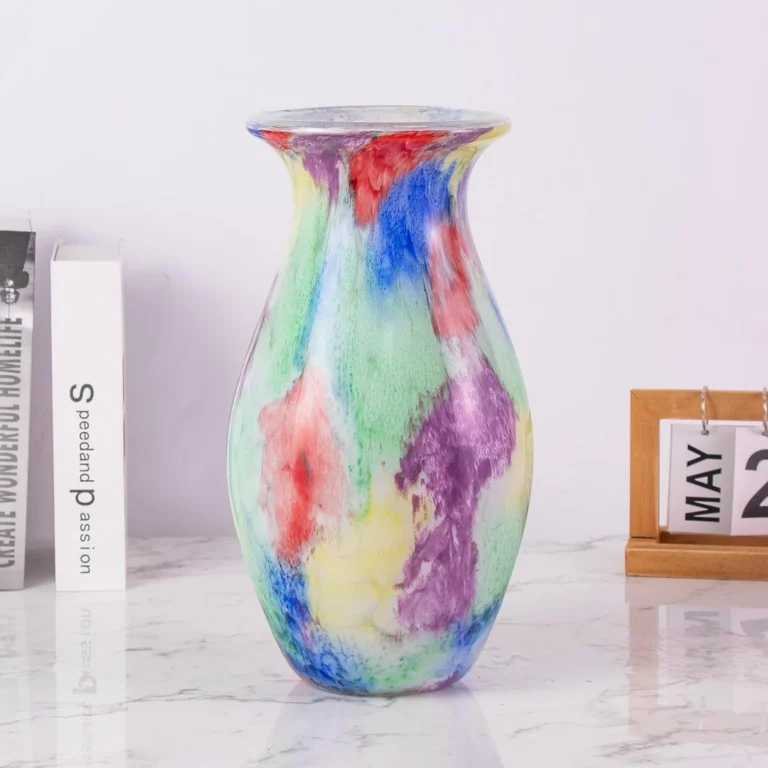 KAMMAK Hand-Blown Colored Glass Vase, 6"L x 3.5"W x 13.4"H – 8HPHL028 – product image 4