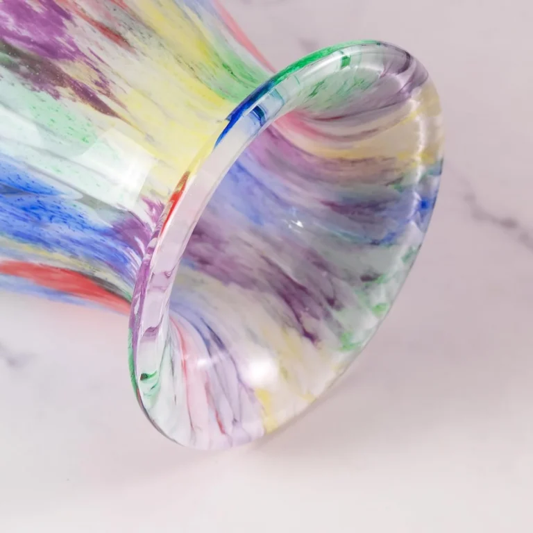 KAMMAK Hand-Blown Colored Glass Vase, 6"L x 3.5"W x 13.4"H – 8HPHL028 – product image 5