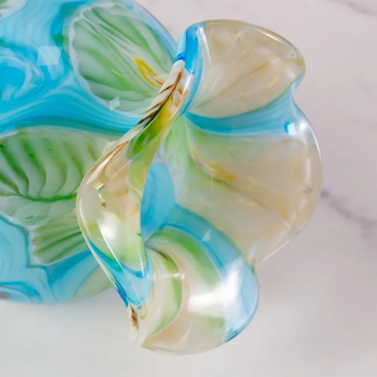 KAMMAK Hand-Blown Colored Glass Vase, 6"L x 3.7"W x 13"H – 8HPHL021 – product image 5