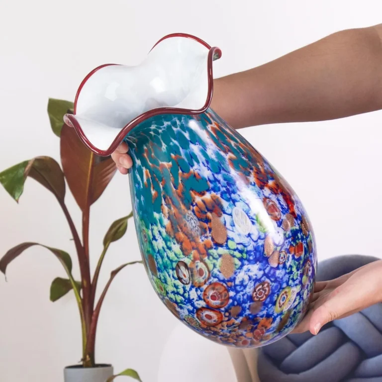 KAMMAK Hand-Blown Colored Glass Vase, 7.1"L x 3.4"W x 13.3"H – 8HPHL046 – product image 3