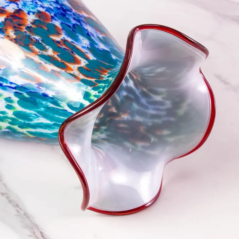 KAMMAK Hand-Blown Colored Glass Vase, 7.1"L x 3.4"W x 13.3"H – 8HPHL046 – product image 5