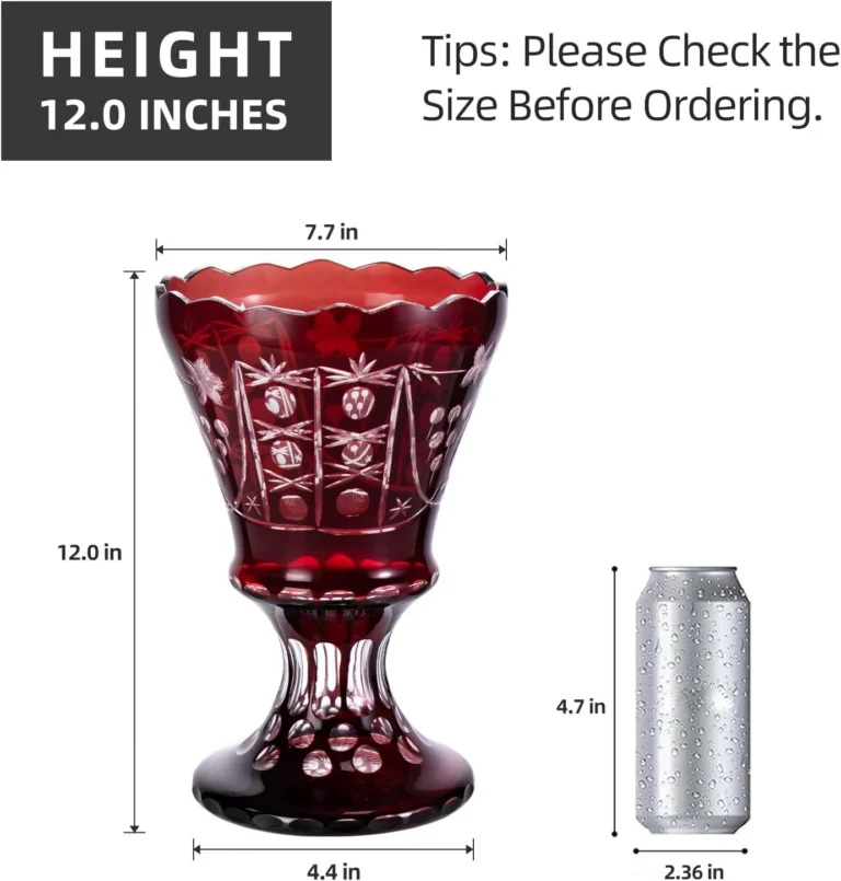 KAMMAK Hand-Blown Colored Glass Vase, 7.7"L x 4.4"W x 12"H – 8HPCM023 – product image 2
