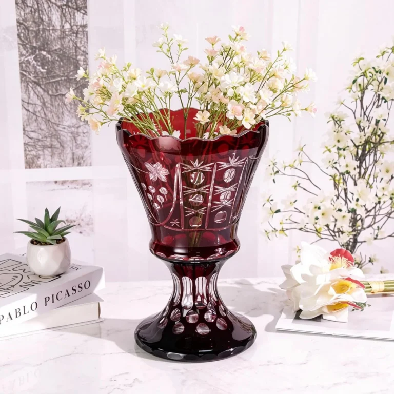 KAMMAK Hand-Blown Colored Glass Vase, 7.7"L x 4.4"W x 12"H – 8HPCM023 – product image 3