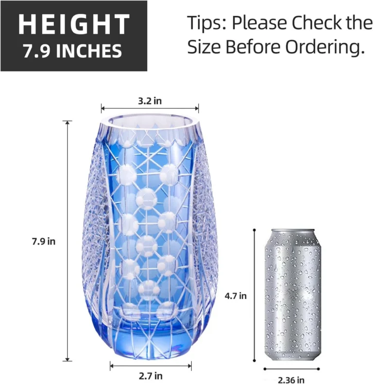 KAMMAK Hand-Blown Colored Glass Vase, 7"L x 3.7"W x 13.4"H – 8HPCM008 – product image 2