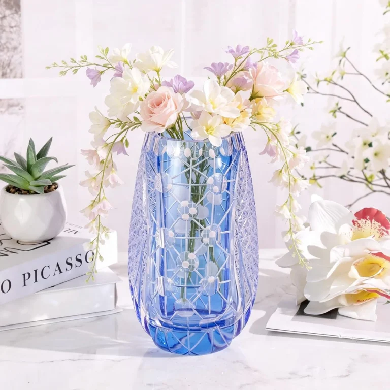 KAMMAK Hand-Blown Colored Glass Vase, 7"L x 3.7"W x 13.4"H – 8HPCM008 – product image 3