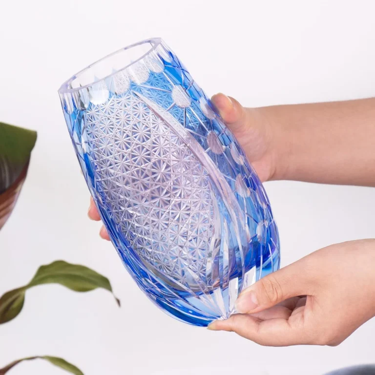 KAMMAK Hand-Blown Colored Glass Vase, 7"L x 3.7"W x 13.4"H – 8HPCM008 – product image 4