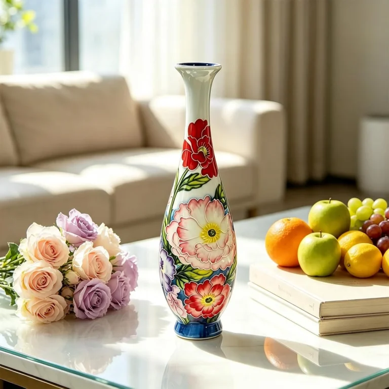 KAMMAK Decorative Ceramic Vase, 5"L x 5"W x 5"H – 8HPYZF094 – product image 2